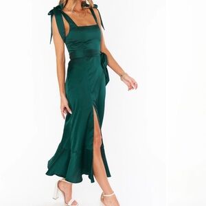 NWT Show Me Your Mumu Claire MIDI Elegant Green Dress